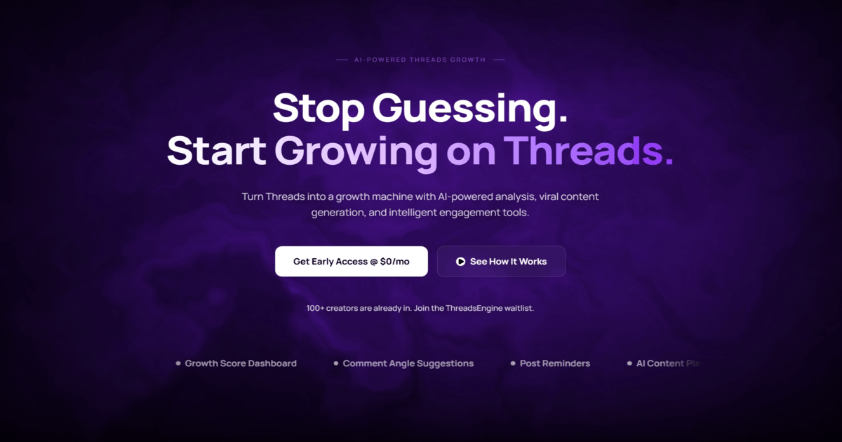 Thread Engine ThreadsEngine - AI Powered Threads Growth Tool